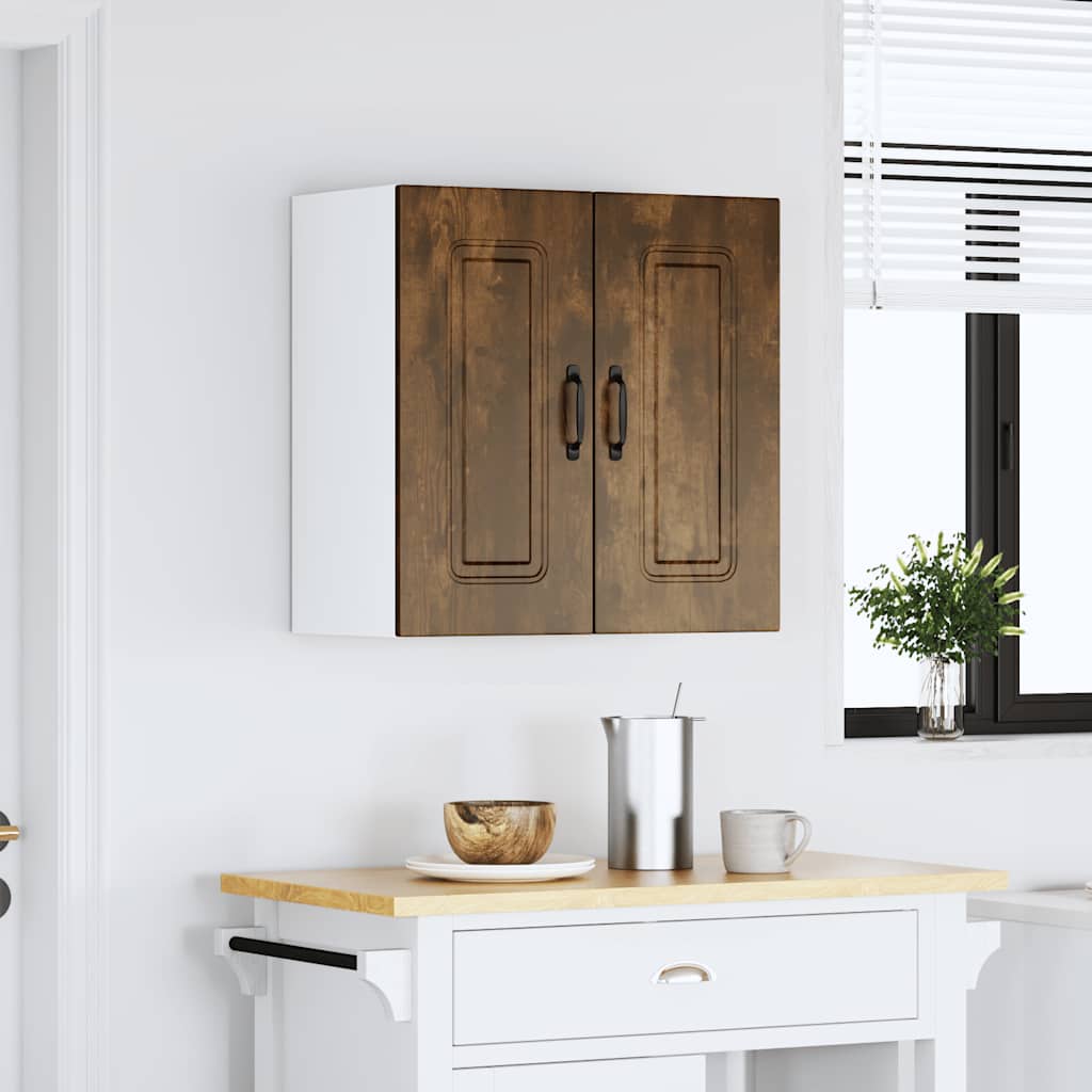 Keukenbovenkast Kalmar bewerkt hout gerookt eikenkleurig is nu te koop bij PeponiXL, paradijselijk wonen!
