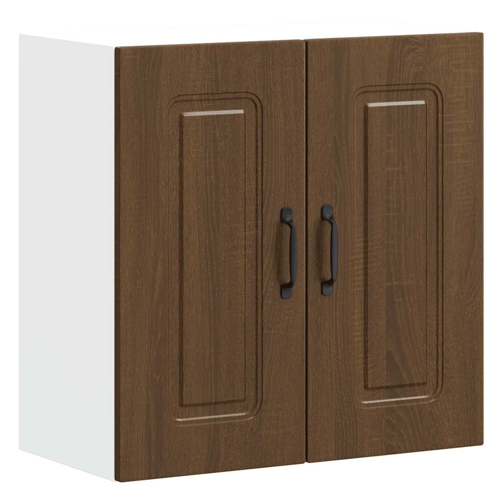 Keukenbovenkast Kalmar bewerkt hout bruin eikenkleur is nu te koop bij PeponiXL, paradijselijk wonen!