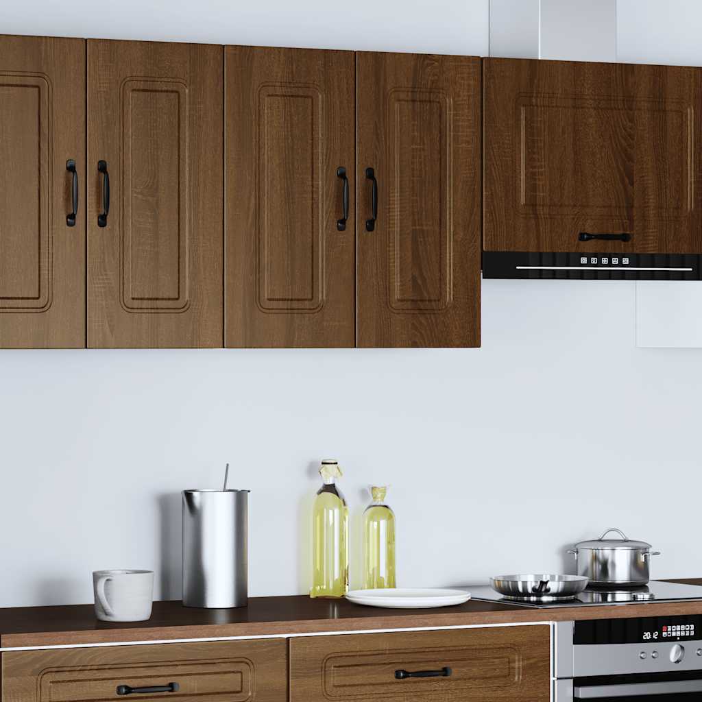 Keukenbovenkast Kalmar bewerkt hout bruin eikenkleur is nu te koop bij PeponiXL, paradijselijk wonen!