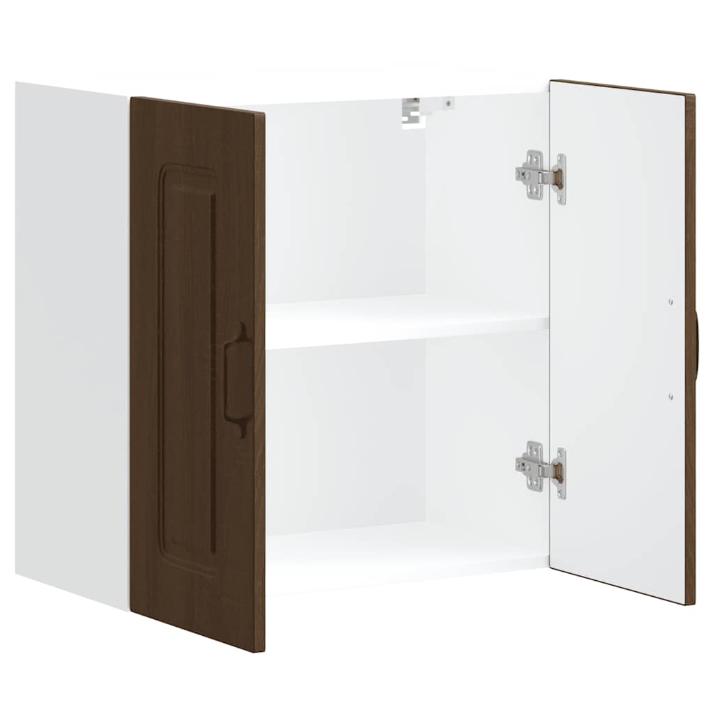 Keukenbovenkast Kalmar bewerkt hout bruin eikenkleur is nu te koop bij PeponiXL, paradijselijk wonen!