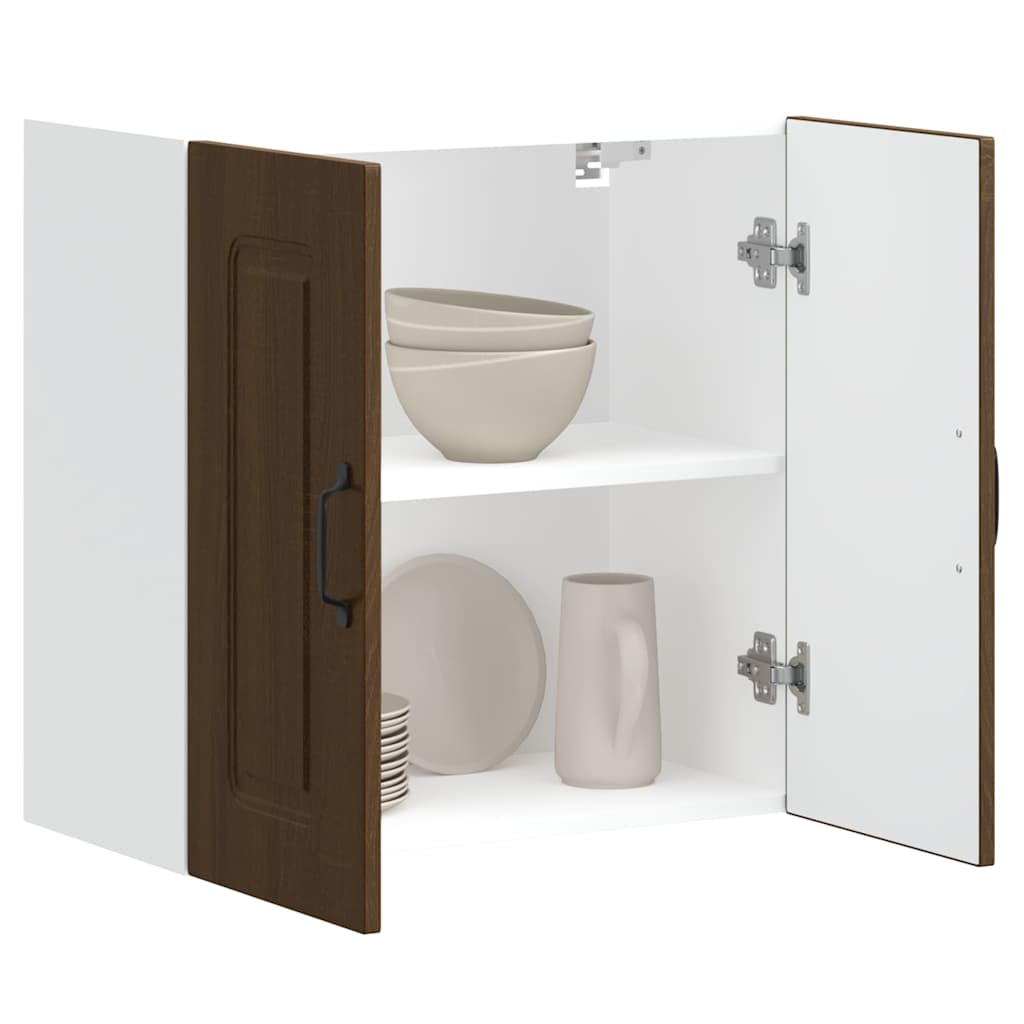 Keukenbovenkast Kalmar bewerkt hout bruin eikenkleur is nu te koop bij PeponiXL, paradijselijk wonen!