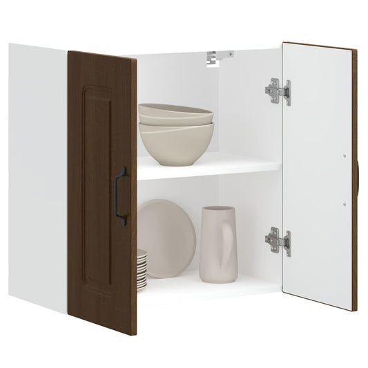 Keukenbovenkast Kalmar bewerkt hout bruin eikenkleur is nu te koop bij PeponiXL, paradijselijk wonen!