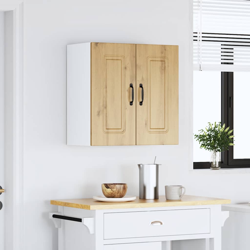 Keukenbovenkast Kalmar bewerkt hout artisanaal eikenkleur is nu te koop bij PeponiXL, paradijselijk wonen!