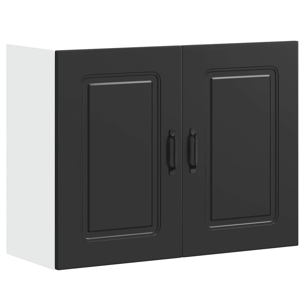 Keukenbovenkast Kalmar bewerkt hout zwart is nu te koop bij PeponiXL, paradijselijk wonen!