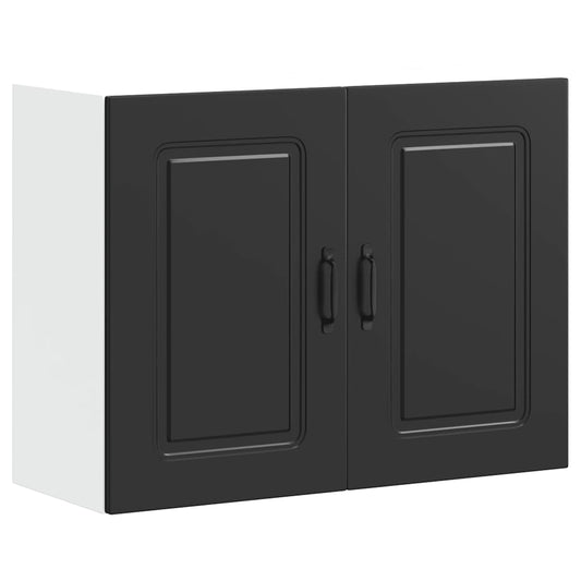Keukenbovenkast Kalmar bewerkt hout zwart is nu te koop bij PeponiXL, paradijselijk wonen!