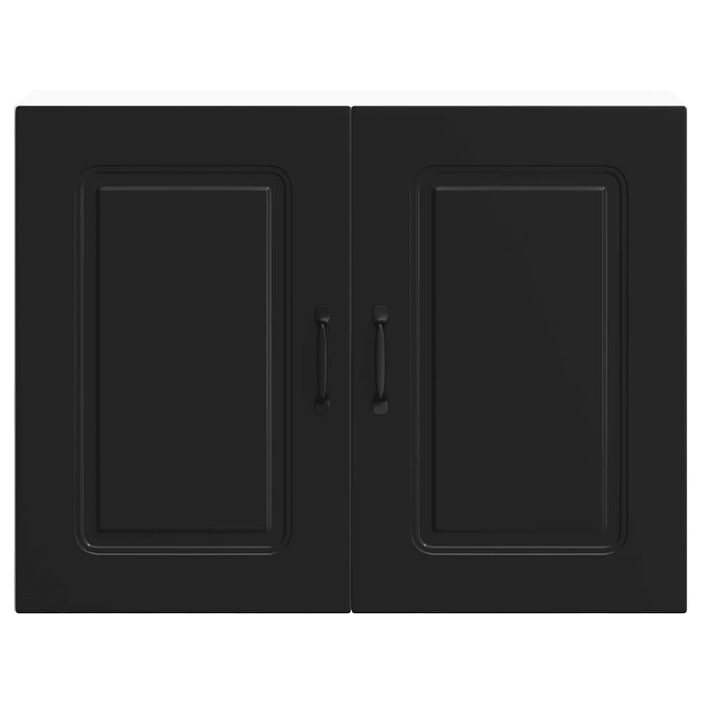 Keukenbovenkast Kalmar bewerkt hout zwart is nu te koop bij PeponiXL, paradijselijk wonen!