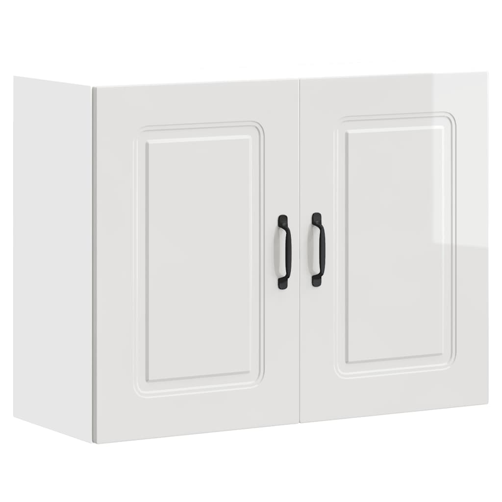 Keukenbovenkast Kalmar bewerkt hout hoogglans wit is nu te koop bij PeponiXL, paradijselijk wonen!