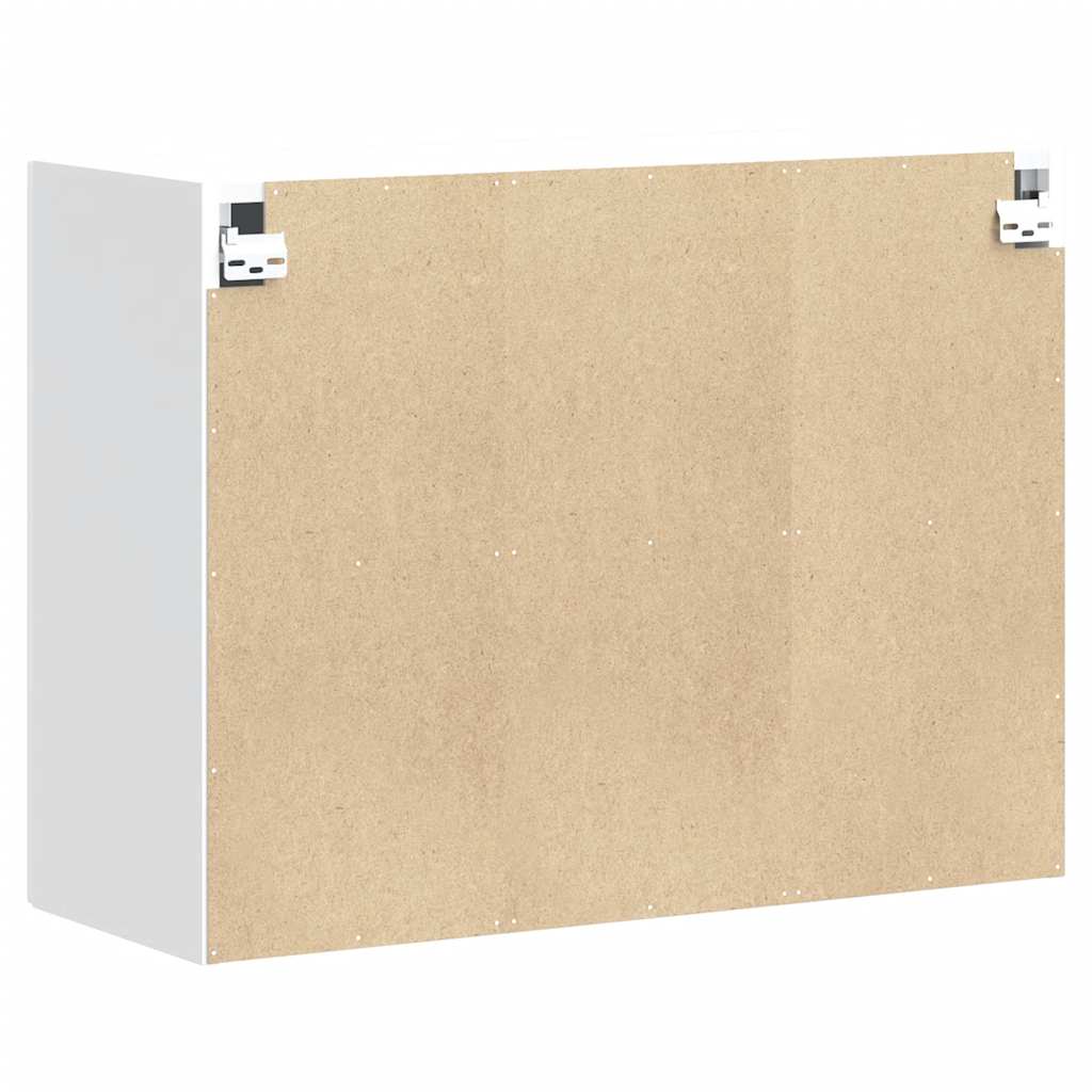 Keukenbovenkast Kalmar bewerkt hout hoogglans wit is nu te koop bij PeponiXL, paradijselijk wonen!