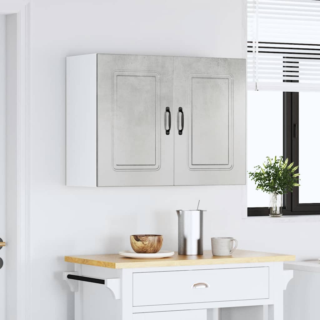 Keukenbovenkast Kalmar bewerkt hout betongrijs is nu te koop bij PeponiXL, paradijselijk wonen!