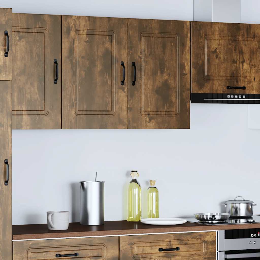 Keukenbovenkast Kalmar bewerkt hout gerookt eikenkleurig is nu te koop bij PeponiXL, paradijselijk wonen!