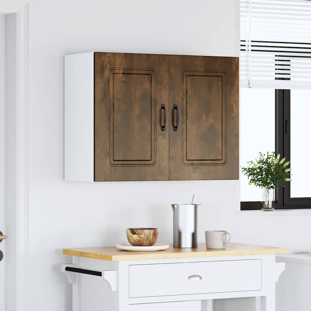 Keukenbovenkast Kalmar bewerkt hout gerookt eikenkleurig is nu te koop bij PeponiXL, paradijselijk wonen!