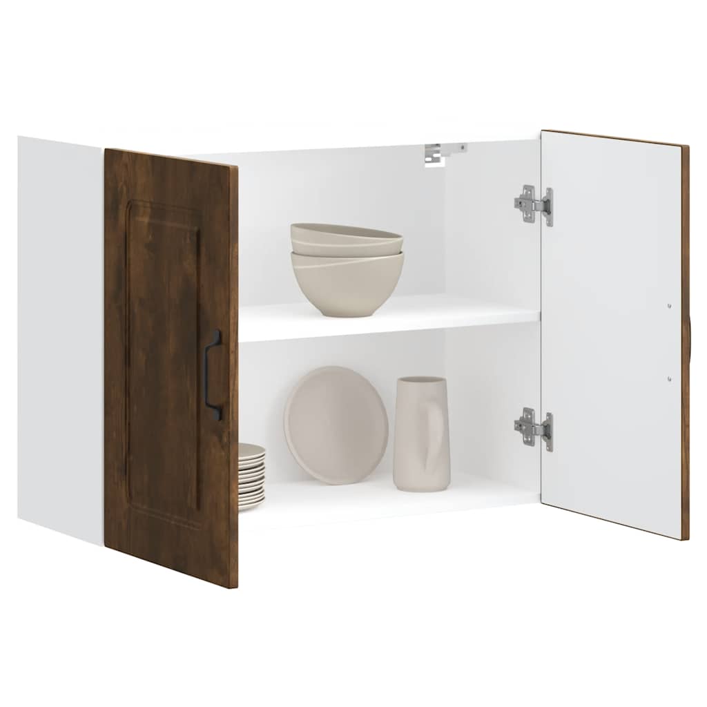 Keukenbovenkast Kalmar bewerkt hout gerookt eikenkleurig is nu te koop bij PeponiXL, paradijselijk wonen!