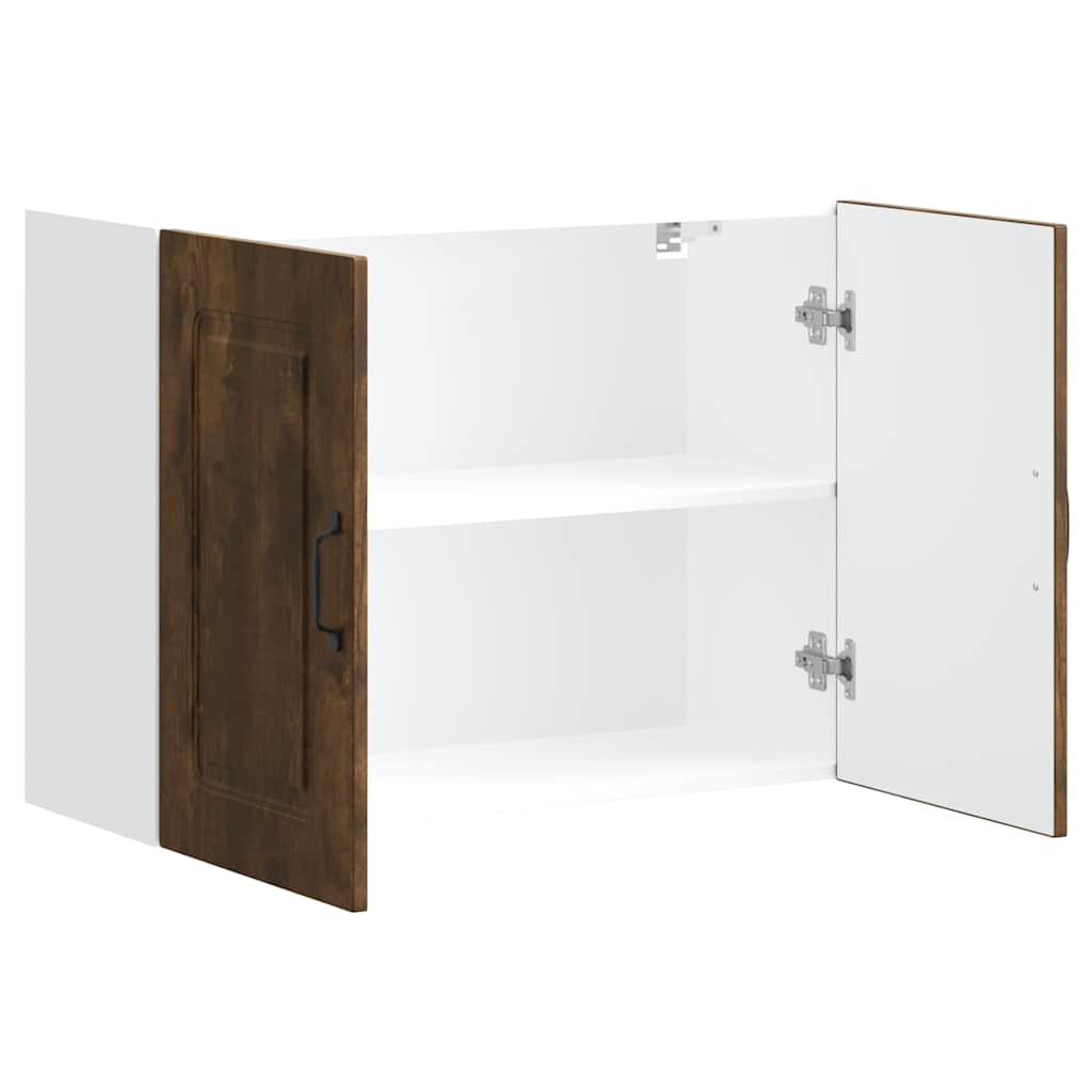 Keukenbovenkast Kalmar bewerkt hout gerookt eikenkleurig is nu te koop bij PeponiXL, paradijselijk wonen!