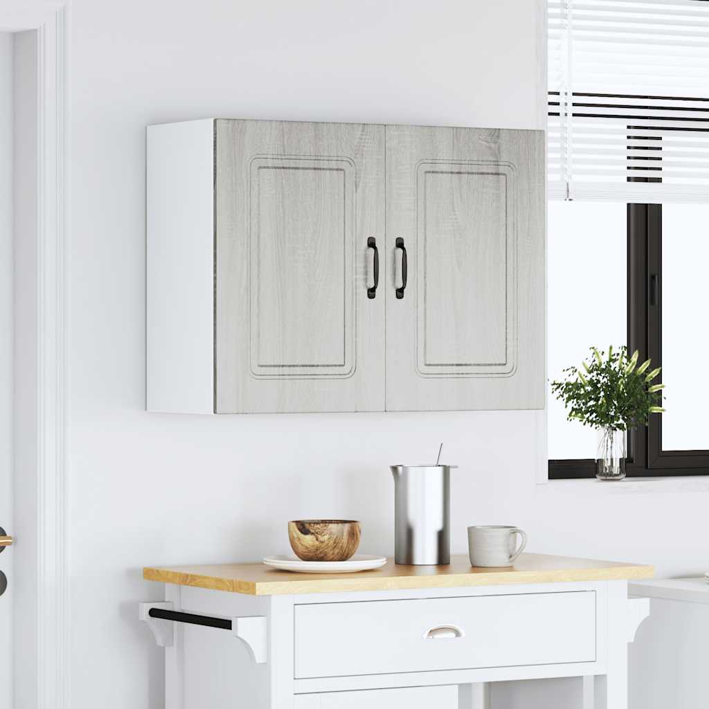 Keukenbovenkast Kalmar bewerkt hout grijs sonoma eiken is nu te koop bij PeponiXL, paradijselijk wonen!