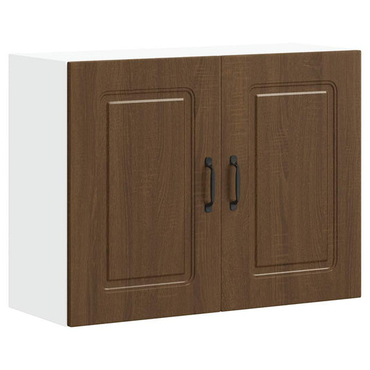 Keukenbovenkast Kalmar bewerkt hout bruin eikenkleur is nu te koop bij PeponiXL, paradijselijk wonen!
