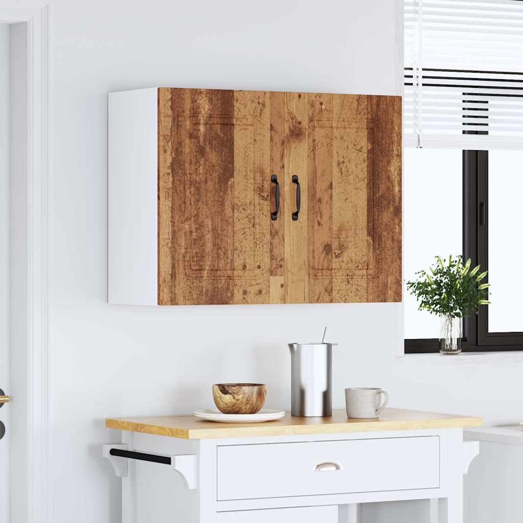 Keukenbovenkast Kalmar bewerkt hout oud houtkleurig is nu te koop bij PeponiXL, paradijselijk wonen!