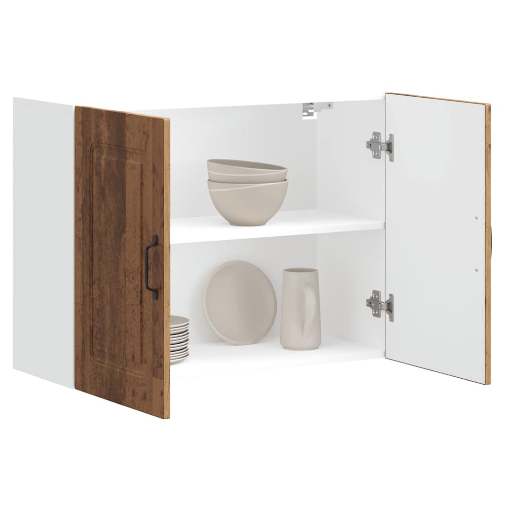 Keukenbovenkast Kalmar bewerkt hout oud houtkleurig is nu te koop bij PeponiXL, paradijselijk wonen!