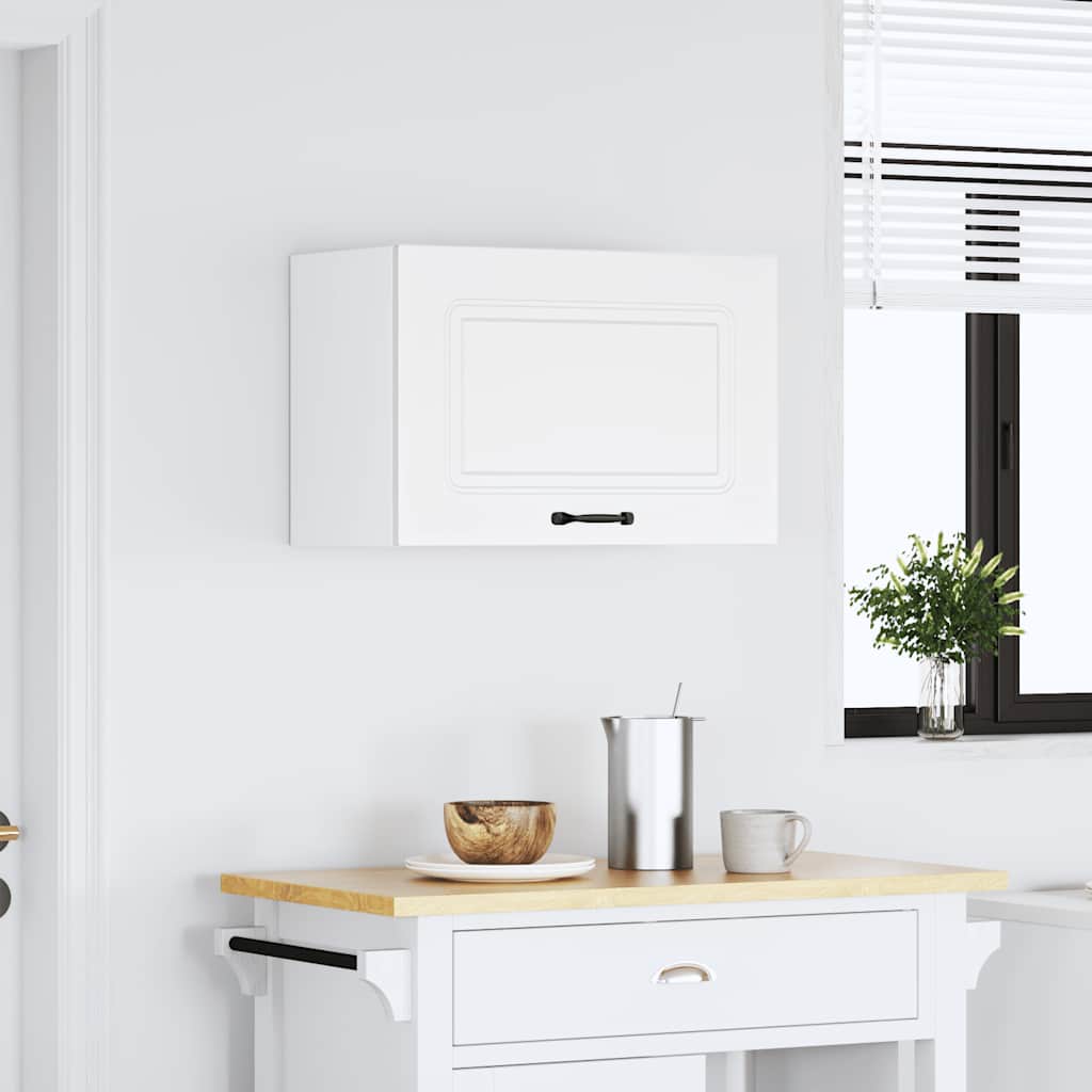 Keukenbovenkast Kalmar bewerkt hout wit is nu te koop bij PeponiXL, paradijselijk wonen!