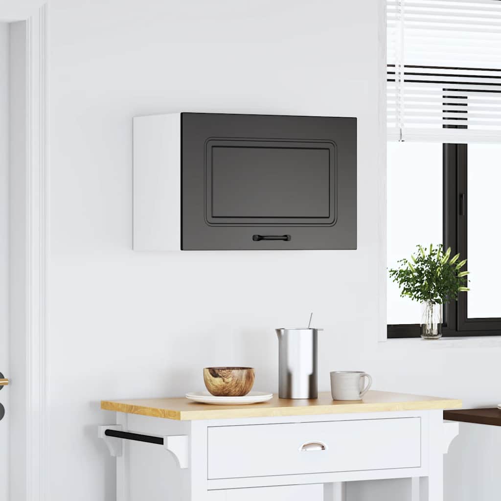 Keukenbovenkast Kalmar bewerkt hout zwart is nu te koop bij PeponiXL, paradijselijk wonen!