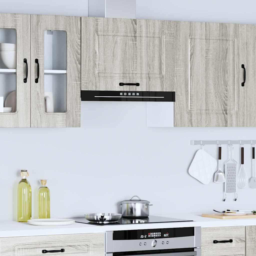 Keukenbovenkast Kalmar bewerkt hout grijs sonoma eiken is nu te koop bij PeponiXL, paradijselijk wonen!