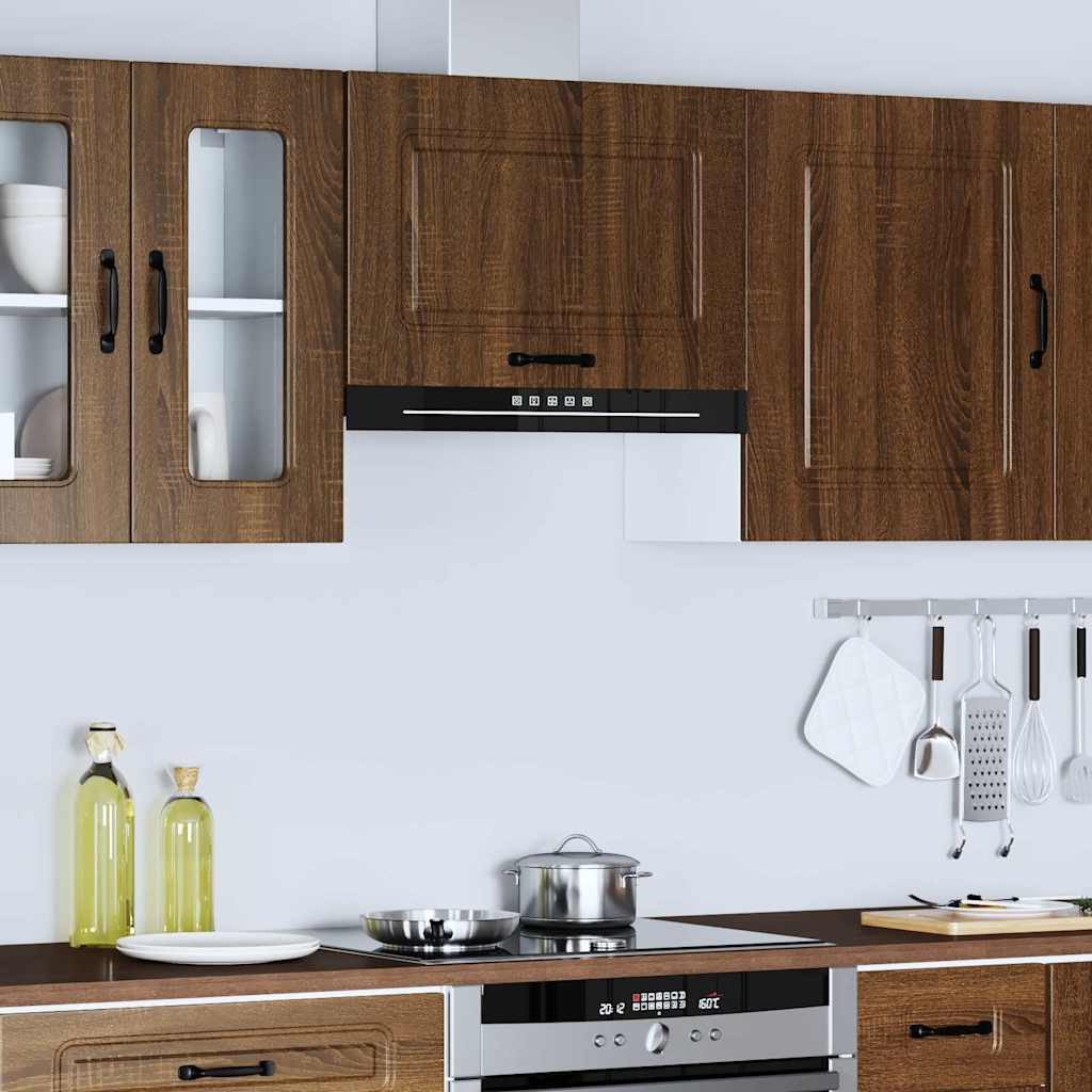 Keukenbovenkast Kalmar bewerkt hout bruin eikenkleur is nu te koop bij PeponiXL, paradijselijk wonen!