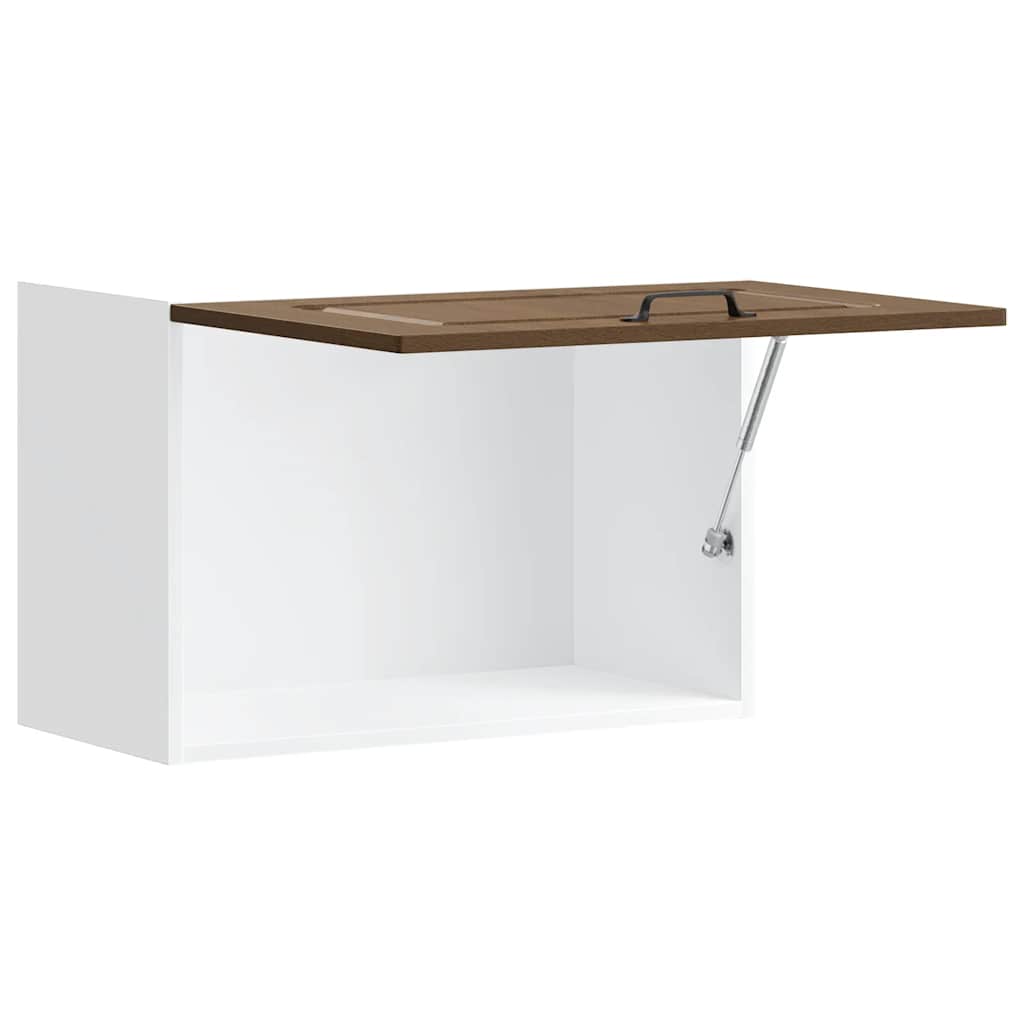 Keukenbovenkast Kalmar bewerkt hout bruin eikenkleur is nu te koop bij PeponiXL, paradijselijk wonen!
