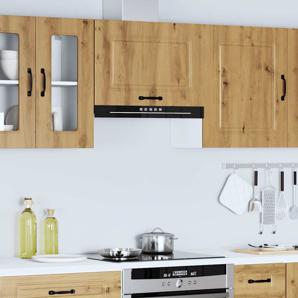 Keukenbovenkast Kalmar bewerkt hout artisanaal eikenkleur is nu te koop bij PeponiXL, paradijselijk wonen!