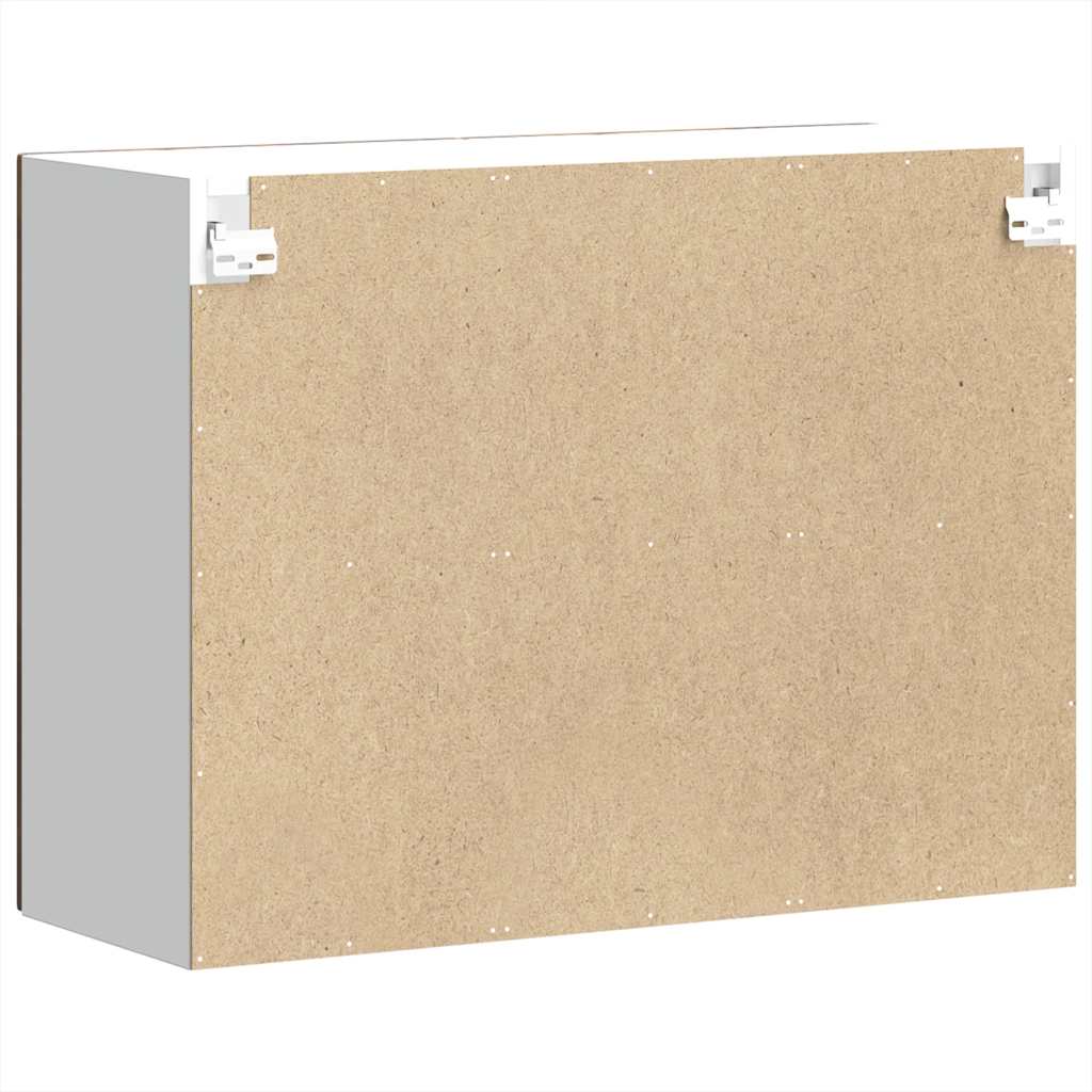 Keukenbovenkast met glazen deur Kalmar bewerkt hout gerookt eikenkleur is nu te koop bij PeponiXL, paradijselijk wonen!