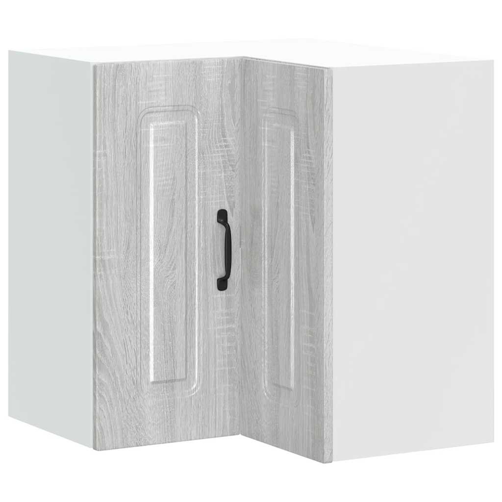 Keukenwandhoekkast Kalmar bewerkt hout grijs sonoma eiken is nu te koop bij PeponiXL, paradijselijk wonen!