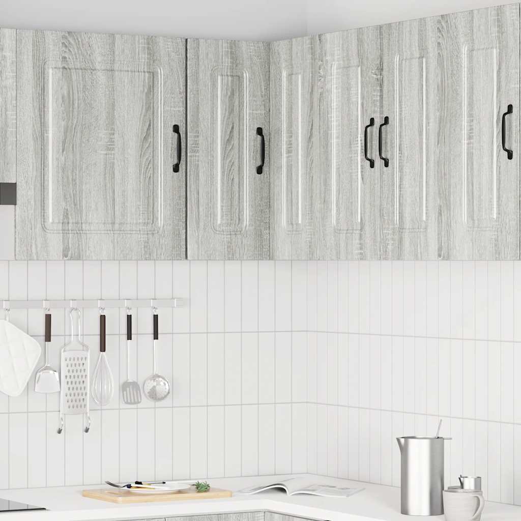 Keukenwandhoekkast Kalmar bewerkt hout grijs sonoma eiken is nu te koop bij PeponiXL, paradijselijk wonen!