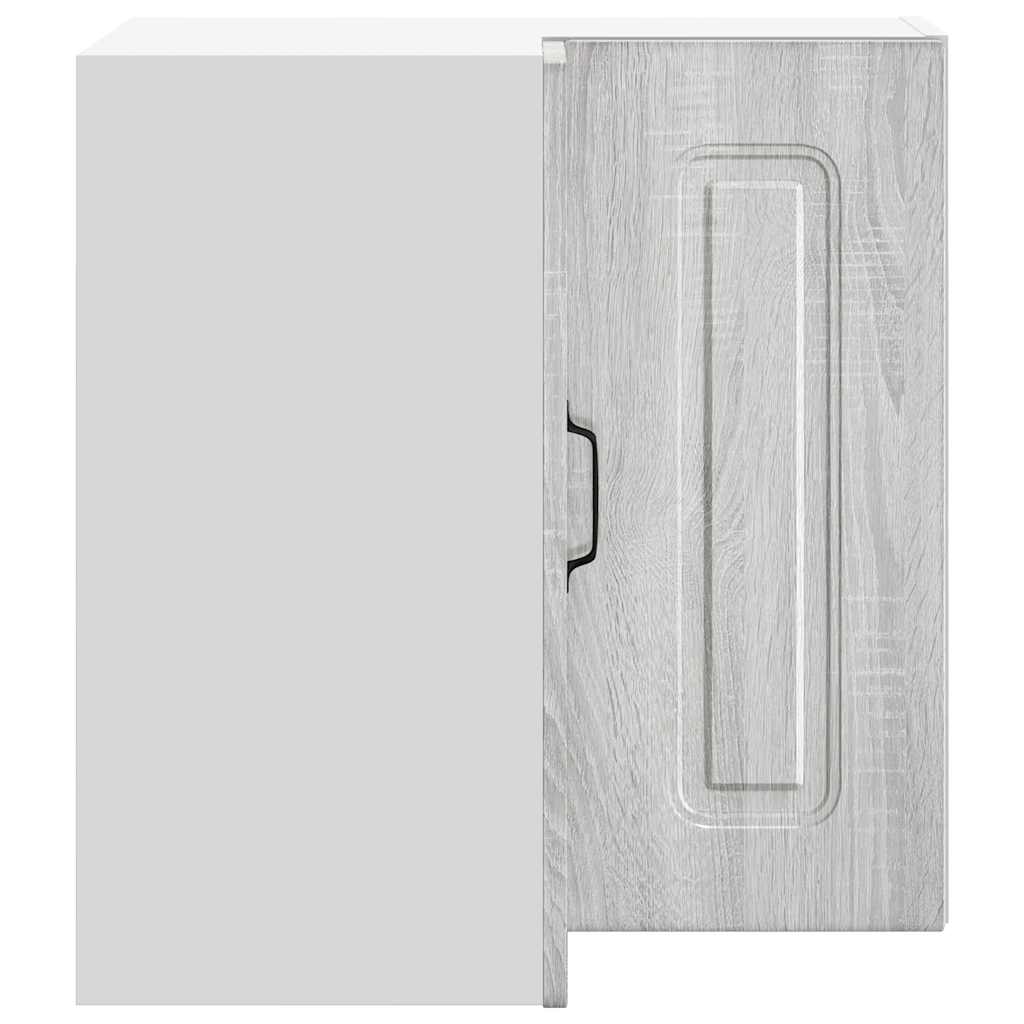 Keukenwandhoekkast Kalmar bewerkt hout grijs sonoma eiken is nu te koop bij PeponiXL, paradijselijk wonen!