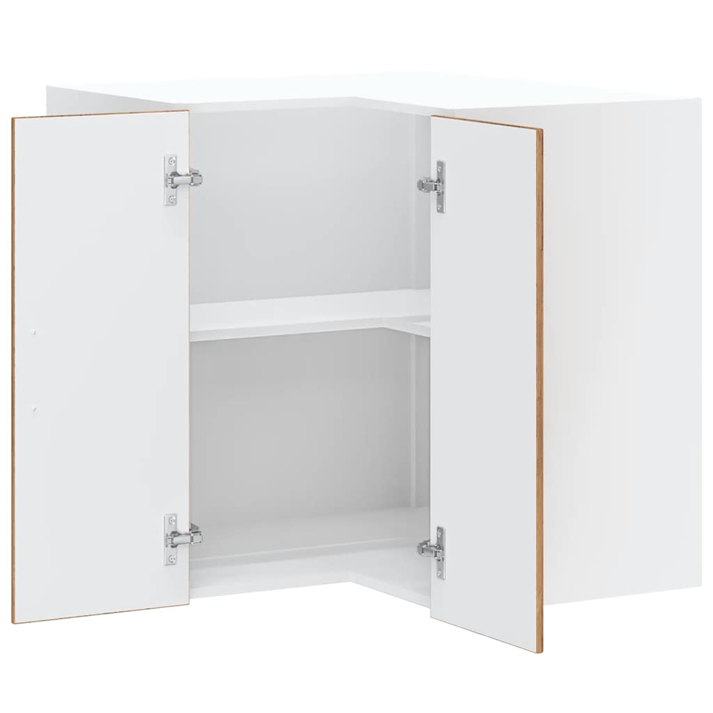 Keukenwandhoekkast Kalmar bewerkt hout oud houtkleurig is nu te koop bij PeponiXL, paradijselijk wonen!