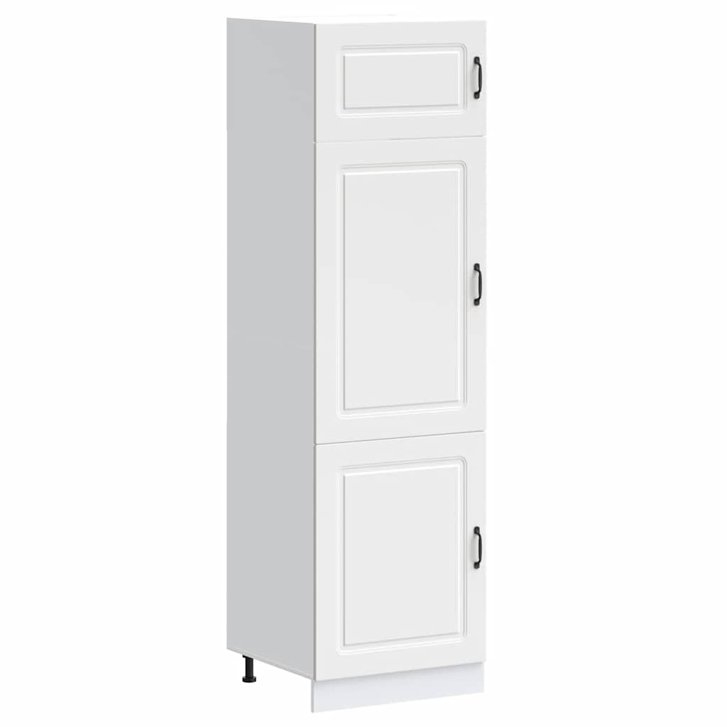 Keukenkast Kalmar bewerkt hout wit is nu te koop bij PeponiXL, paradijselijk wonen!