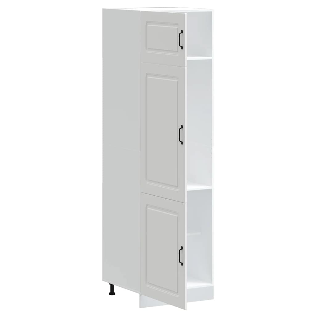 Keukenkast Kalmar bewerkt hout wit is nu te koop bij PeponiXL, paradijselijk wonen!