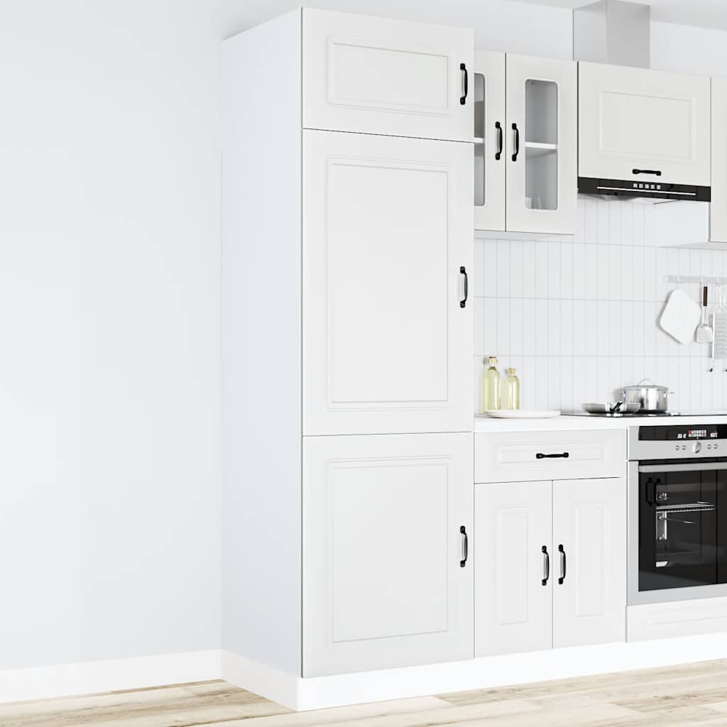 Keukenkast Kalmar bewerkt hout wit is nu te koop bij PeponiXL, paradijselijk wonen!