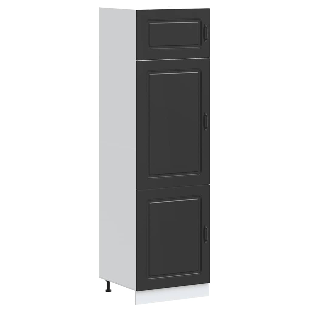 Keukenkast Kalmar bewerkt hout zwart is nu te koop bij PeponiXL, paradijselijk wonen!