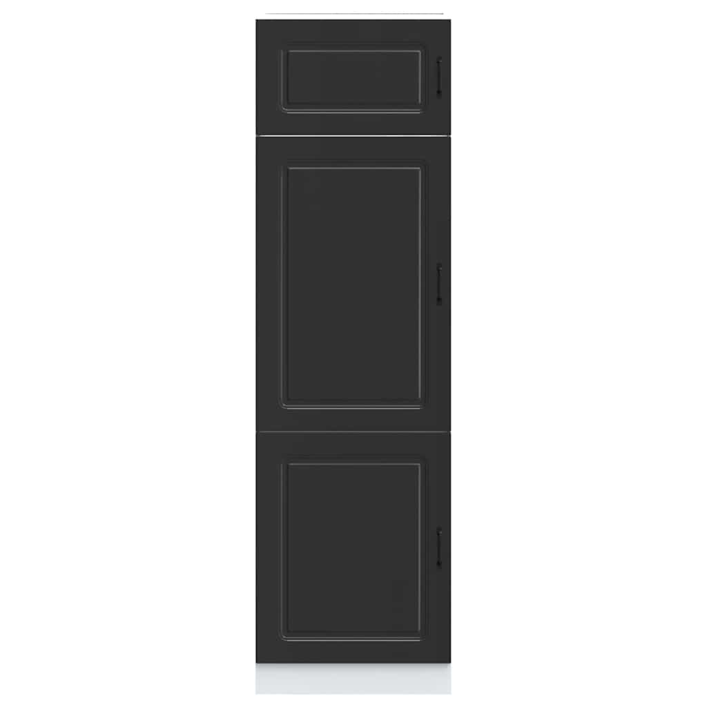 Keukenkast Kalmar bewerkt hout zwart is nu te koop bij PeponiXL, paradijselijk wonen!