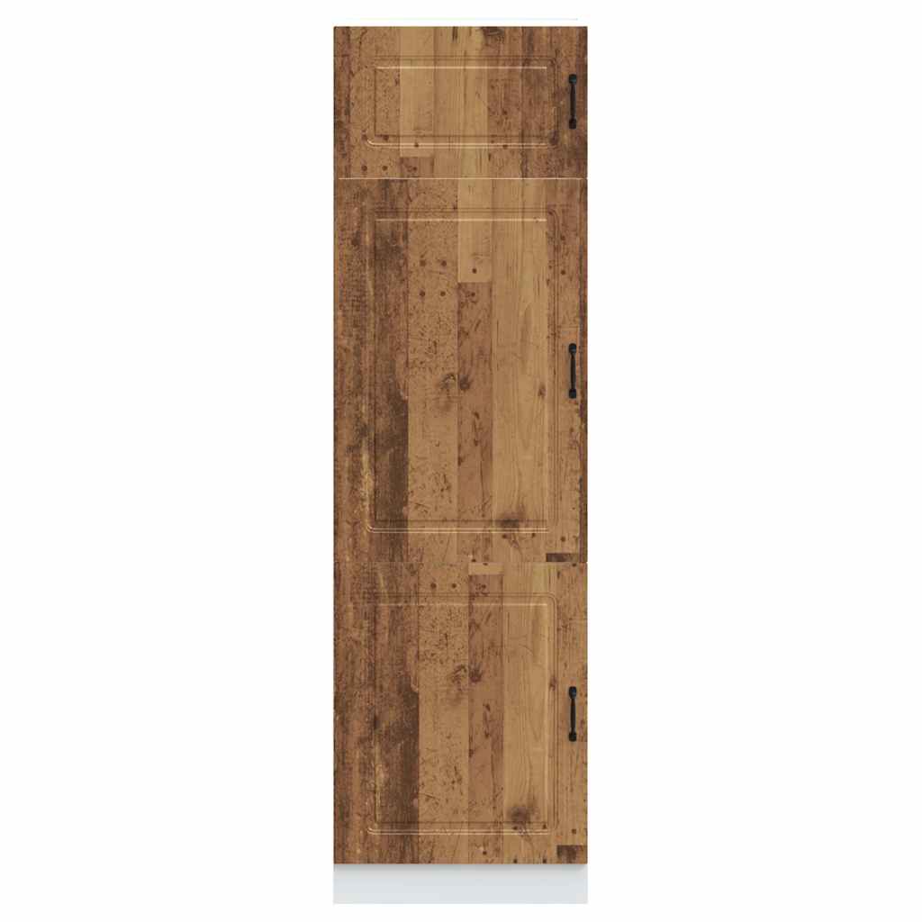 Keukenkast Kalmar bewerkt hout oud houtkleurig is nu te koop bij PeponiXL, paradijselijk wonen!