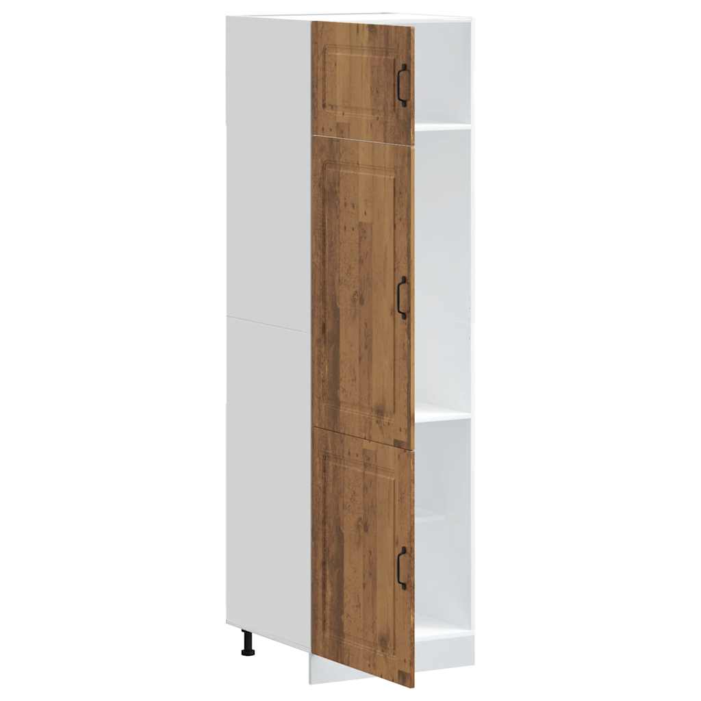 Keukenkast Kalmar bewerkt hout oud houtkleurig is nu te koop bij PeponiXL, paradijselijk wonen!