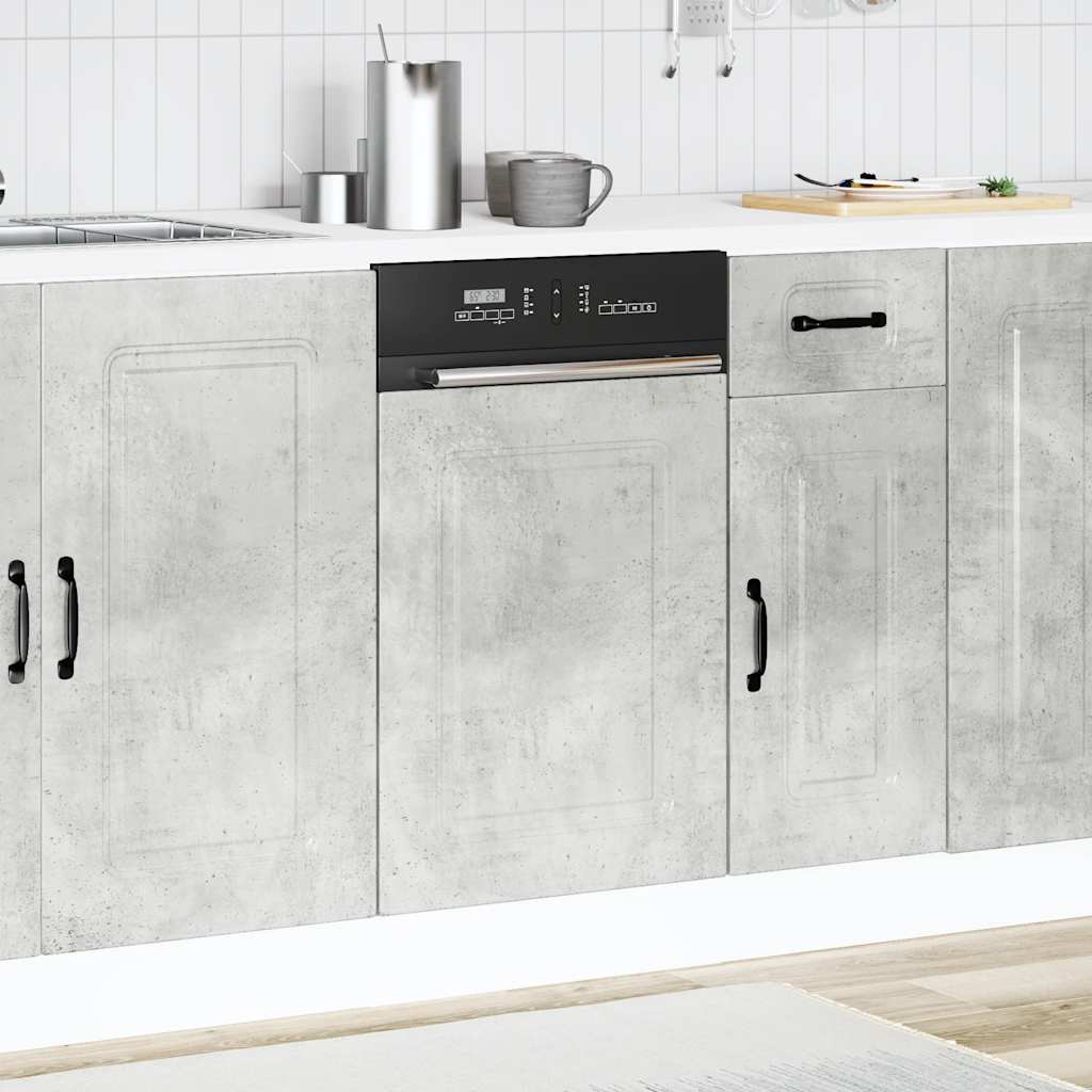Vaatwaspaneel Kalmar 45x1,5x57 cm bewerkt hout betongrijs is nu te koop bij PeponiXL, paradijselijk wonen!