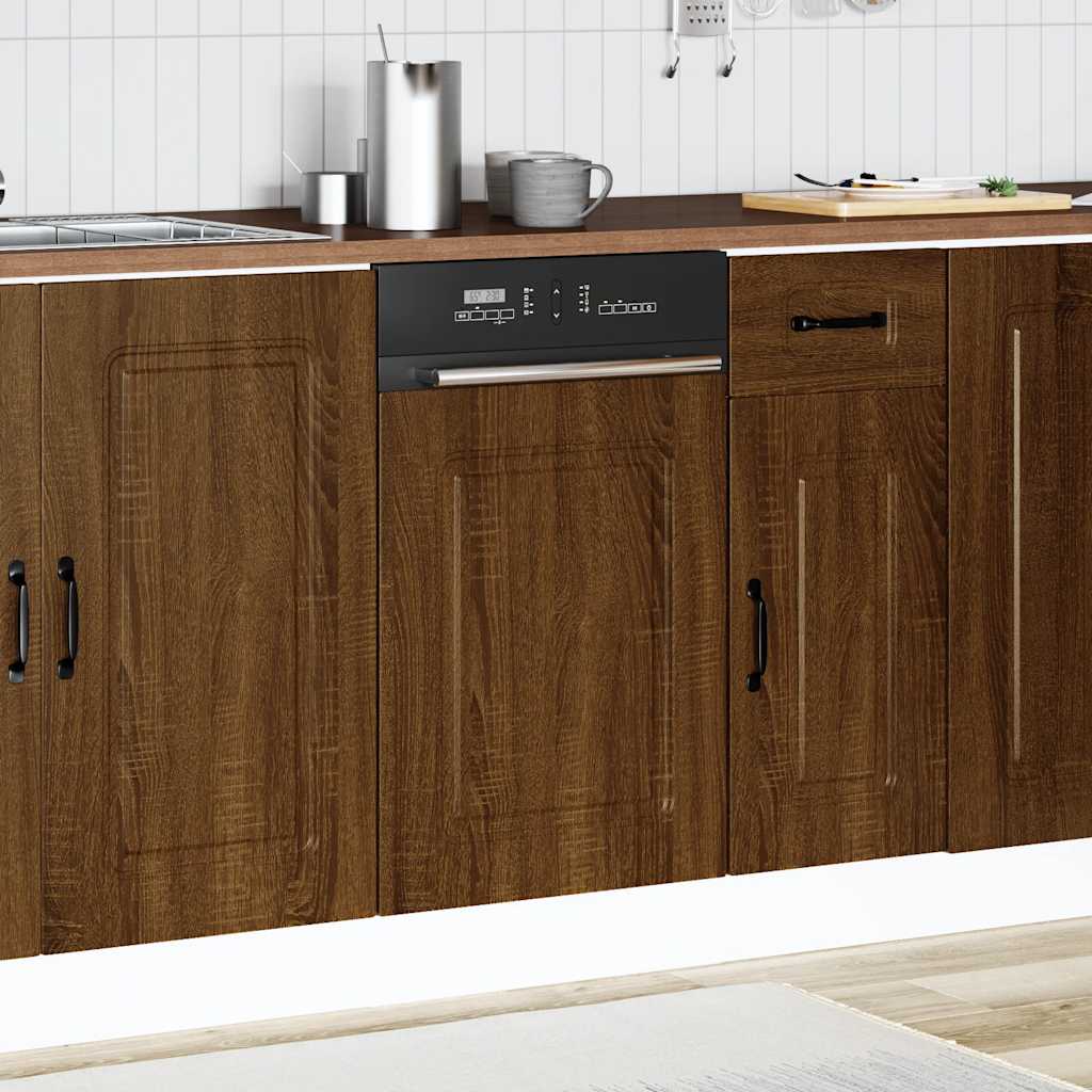 Vaatwaspaneel Kalmar 45x1,5x57 cm bewerkt hout bruin eikenkleur is nu te koop bij PeponiXL, paradijselijk wonen!