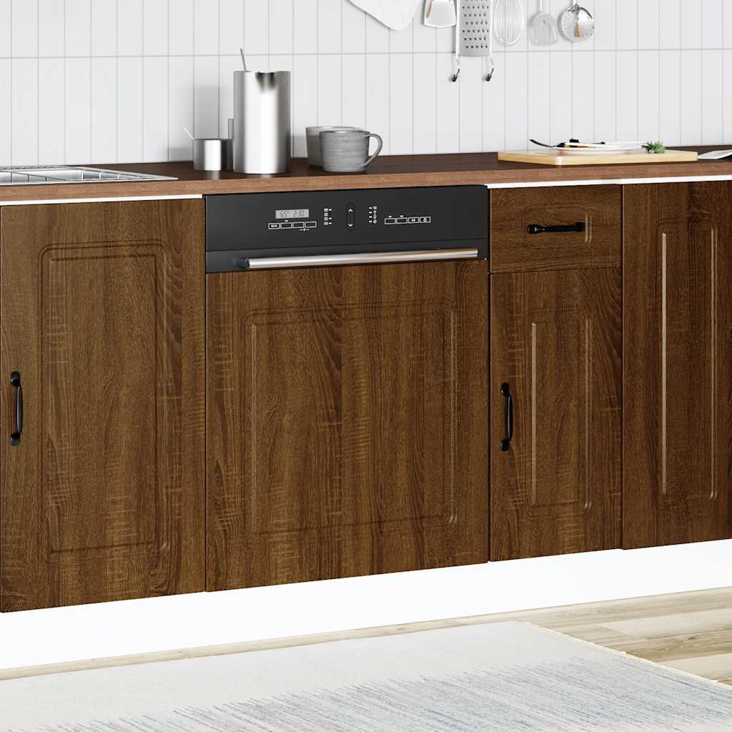 Vaatwaspaneel Kalmar 60x1,5x57 cm bewerkt hout bruin eikenkleur is nu te koop bij PeponiXL, paradijselijk wonen!