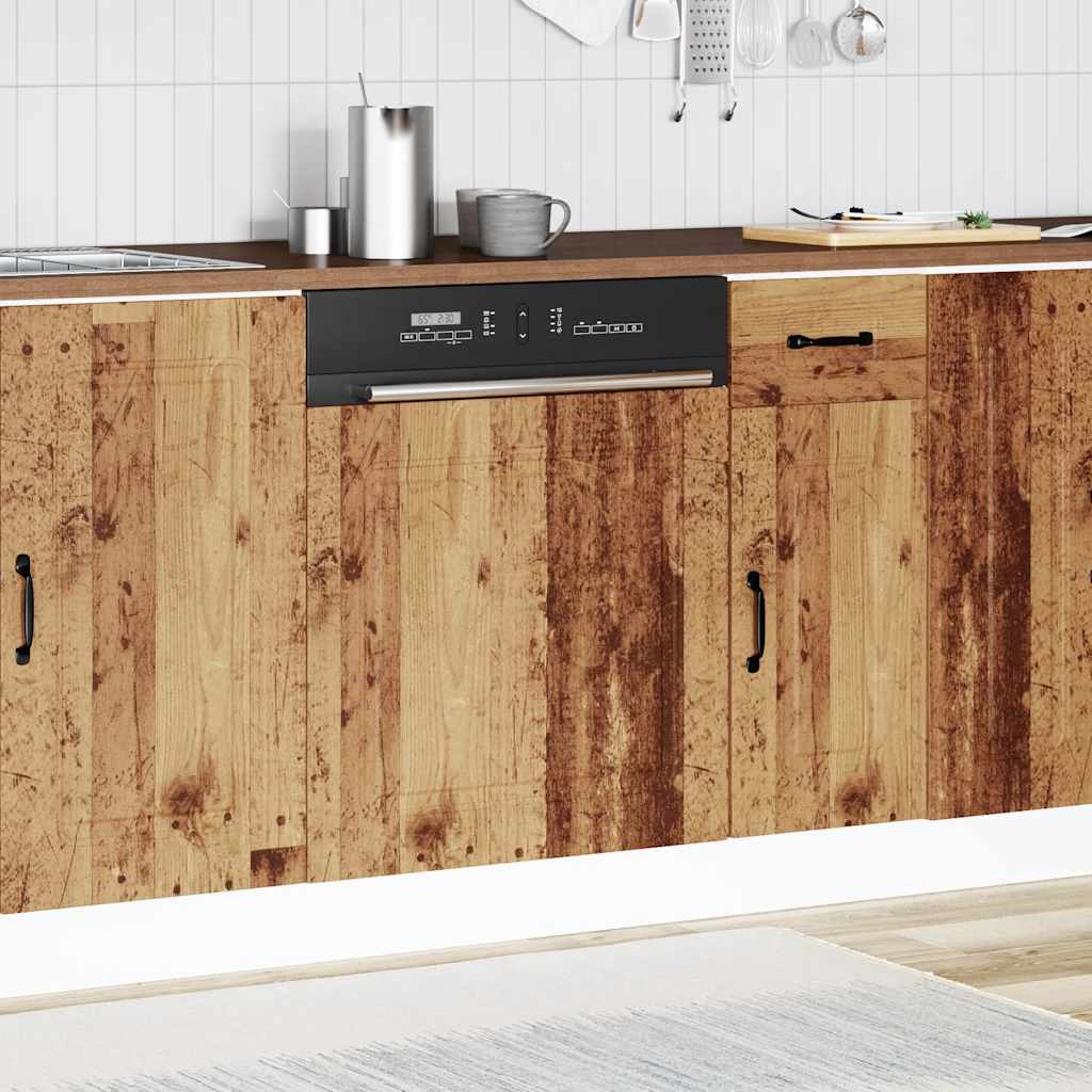 Vaatwaspaneel Kalmar 60x1,5x57 cm bewerkt hout oud houtkleurig is nu te koop bij PeponiXL, paradijselijk wonen!