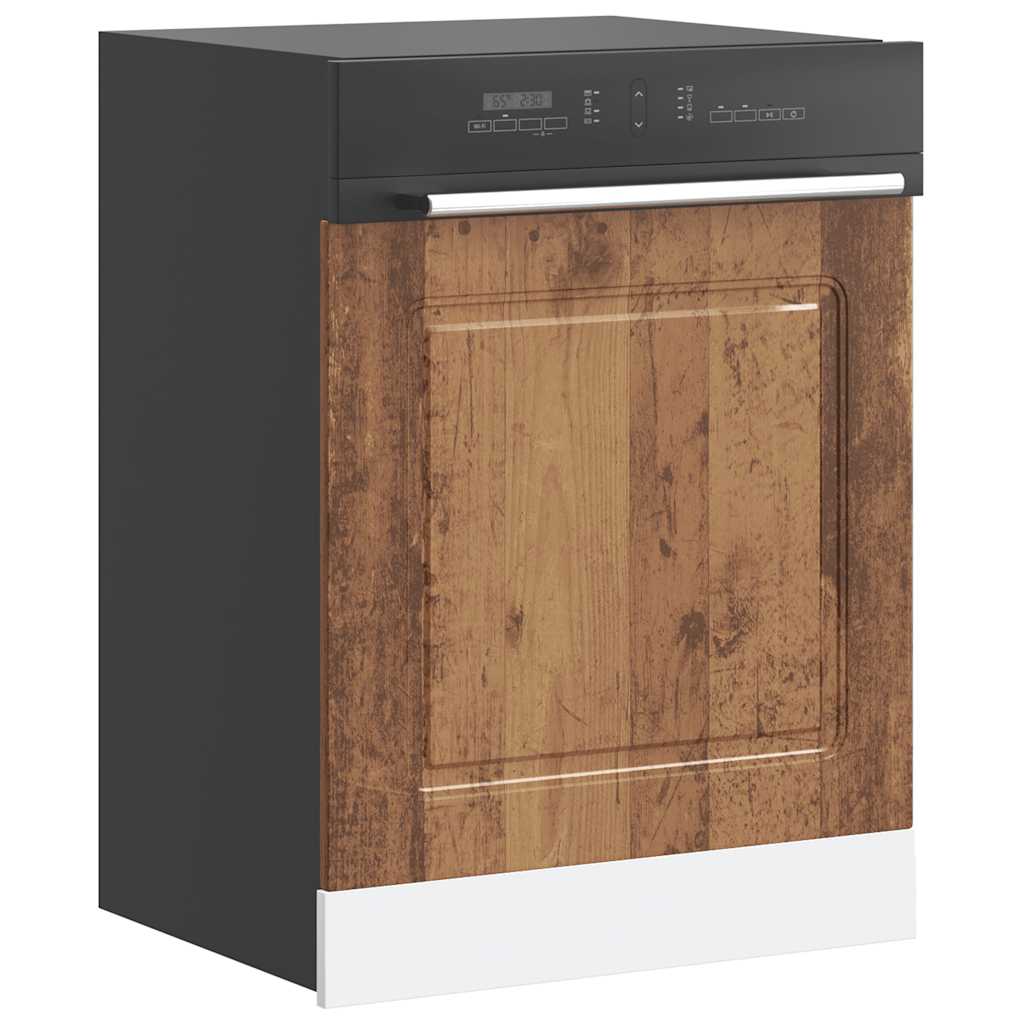 Vaatwaspaneel Kalmar 60x1,5x57 cm bewerkt hout oud houtkleurig is nu te koop bij PeponiXL, paradijselijk wonen!