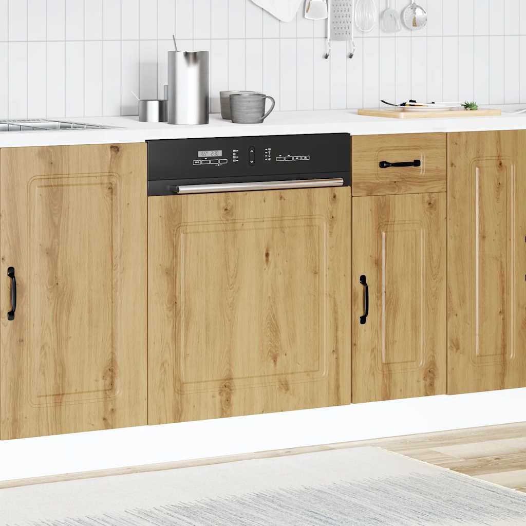 Vaatwaspaneel Kalmar 60x1,5x57 cm bewerkt hout artisanaal eiken is nu te koop bij PeponiXL, paradijselijk wonen!
