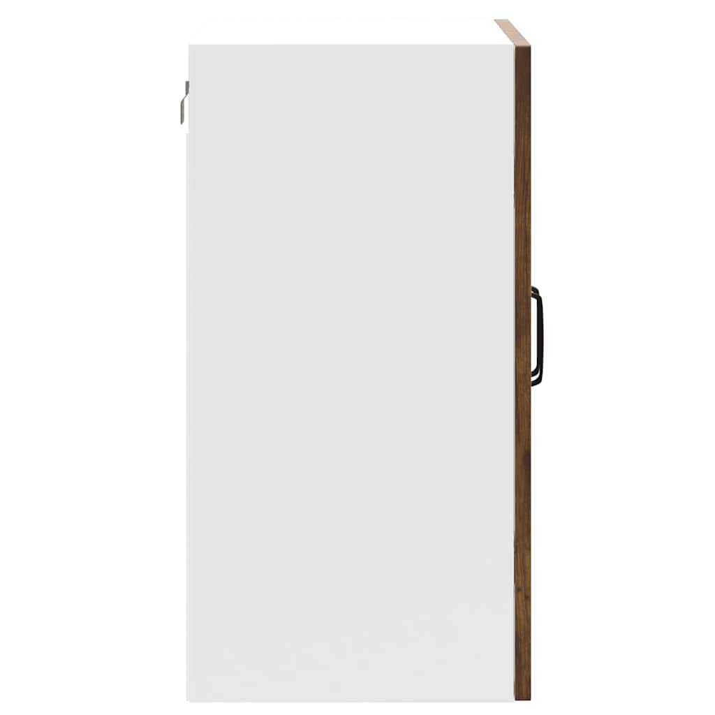 Keukenbovenkast met glazen deur Kalmar bewerkt hout gerookt eikenkleur is nu te koop bij PeponiXL, paradijselijk wonen!