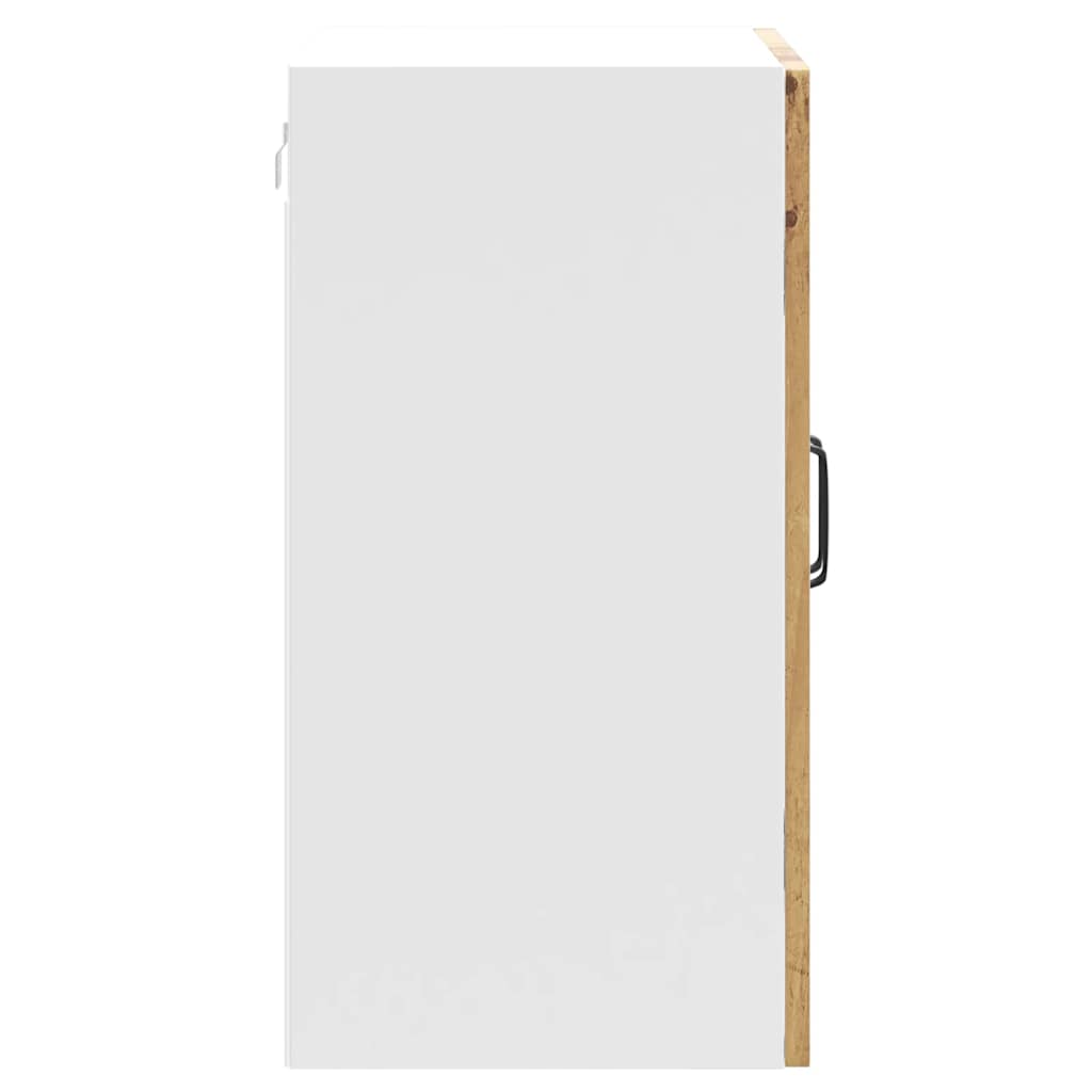 Keukenbovenkast met glazen deur Kalmar bewerkt hout oud houtkleurig is nu te koop bij PeponiXL, paradijselijk wonen!