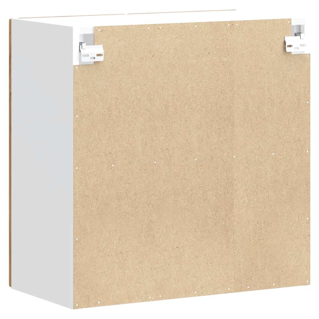 Keukenbovenkast met glazen deur Kalmar bewerkt hout oud houtkleurig is nu te koop bij PeponiXL, paradijselijk wonen!