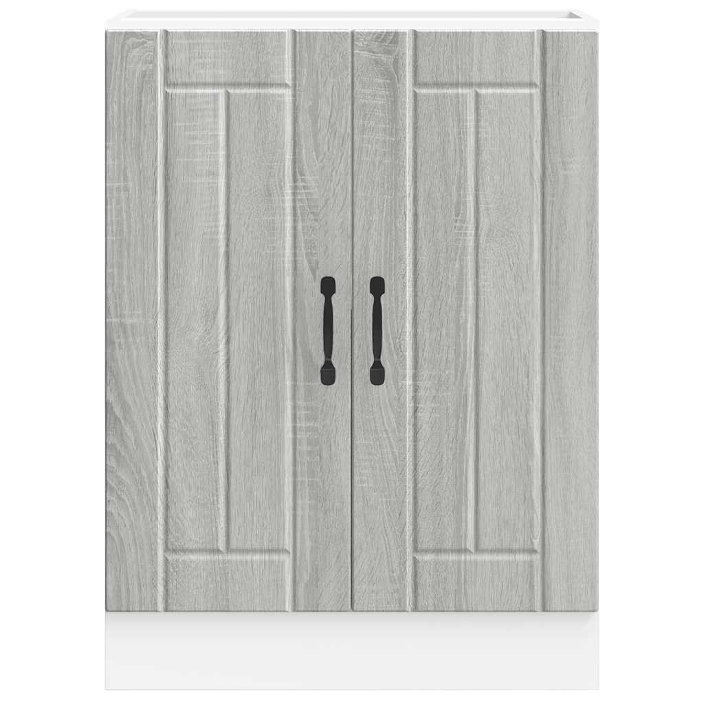 Spoelbakonderkast Lucca bewerkt hout grijs sonoma eiken is nu te koop bij PeponiXL, paradijselijk wonen!