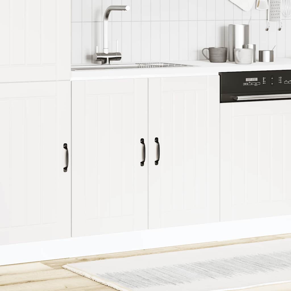 Spoelbakonderkast Lucca bewerkt hout wit is nu te koop bij PeponiXL, paradijselijk wonen!